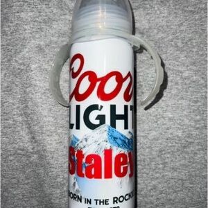 Baby Bottle with Red and White Design